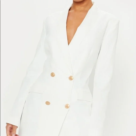 White Blazer Dress - Picture 2 of 4